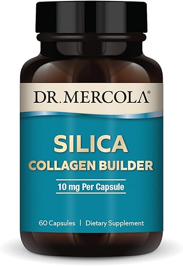 Suplemento Alimentar de Colágeno de Sílica, 60 Porções (60 Cápsulas), Livre de Transgênicos, Sem Glúten, Sem Soja - Dr. Mercola