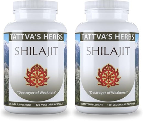 Tattva's Herbs - Shilajit Herbal Supplement: Cápsulas de Shilajit Himalaia, 2 Pacotes, 240 Unidades, 25 Anos de Serviço Premium