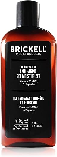 Brickell Men's Products - Gel Hidratante Rejuvenescedor para Homens Brickell, Natural e Orgânico, Absorção Rápida, Reduz Linhas Finas e Rugas (Aromatizado, 120g)