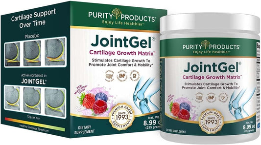 Fórmula JointGel da Purity Products – Colágeno Peptídeos MSM para Flexibilidade das Articulações – Fortalece a Cartilagem – Pó de Frutas Vermelhas – 30 Dias de Fornecimento