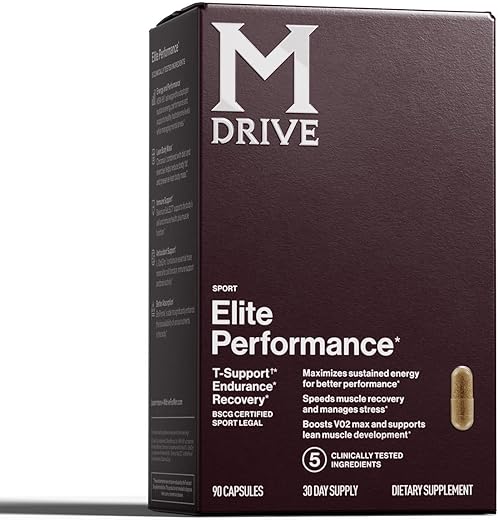 Elite Test Booster for Men – Suporte à Saúde Imune, Energia, VO2Max, Recuperação, Alívio do Estresse, Massa Muscular Magra, KSM-66 Ashwagandha, DIM, Fenugreek, 90 Cápsulas - Mdrive