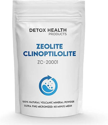STELLAR CHEMICAL CORP - Zeolite Clinoptilolite em Pó Ultra Fino Menor que 2 µm | 95% Clinoptilolite | 3X Ativado | Mineral Natural | Produtos Detox | 8 g