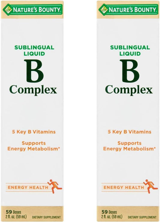 Nature's Bounty - Nature’s Bounty Complexo de Vitamina B Líquido Sublingual, 60 ml (Pacote com 2)