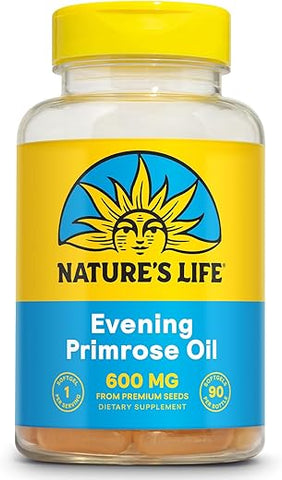 Health From The Sun - Óleo de Prímula da Nature’s Life, Vegetariano | TPM | 60 cápsulas | 1000 mg