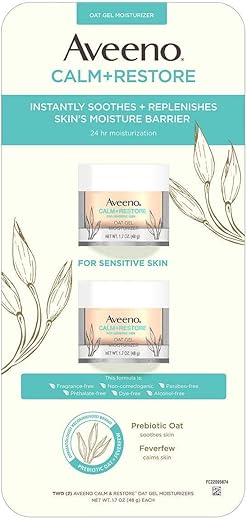 Heywood - Aveeno Calm Restore Gel Hidratante Facial com Aveia, Pele Sensível, 50ml – Hipoalergênico, Sem Fragrância