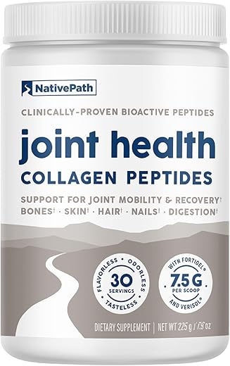 Colágeno Peptídeos NativePath para Saúde das Articulações, Tipo 1 – 500g