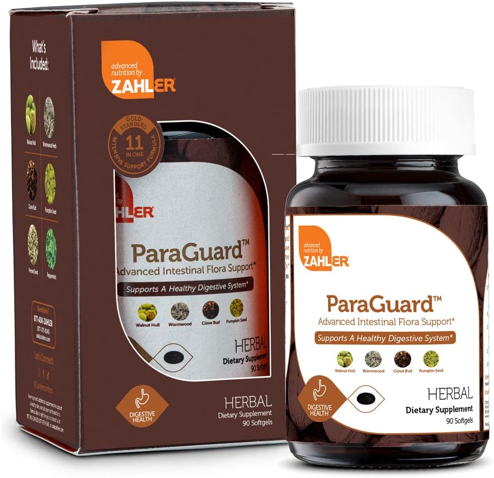 Cápsulas Softgel ParaGuard Cleanse – Suplemento Detox para a Saúde Intestinal – Fórmula com Artemísia, Alho, Semente de Abóbora e Cravo - Zahler