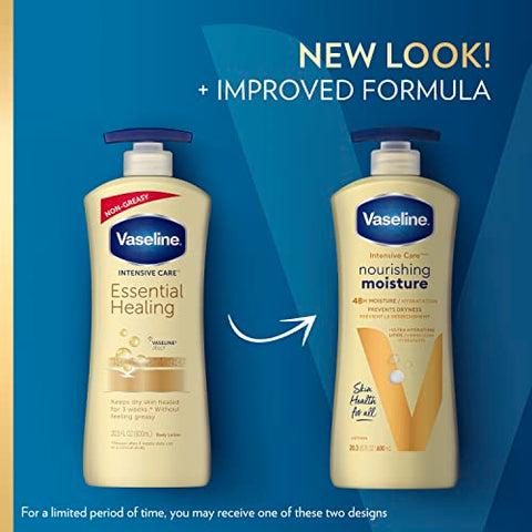Loção Corporal Intensive Care Nourishing Moisture 4 Unidades para Pele Seca, com Lipídios Ultra-Hidratantes e Extrato Puro de Aveia 600 ml - Vaseline