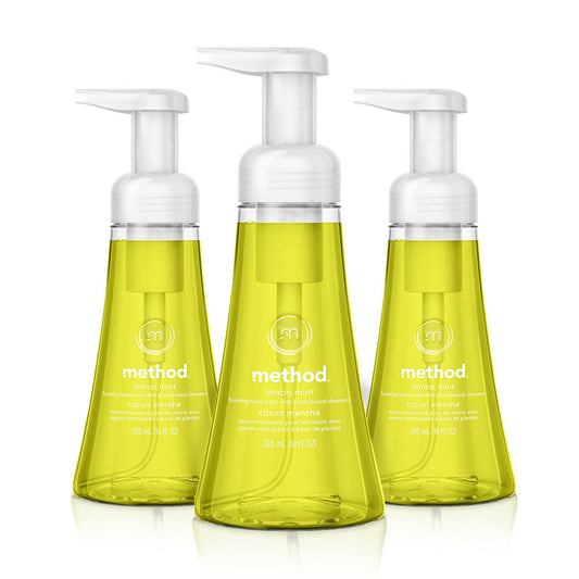 Sabonete Líquido para as Mãos Method, Limão e Hortelã, Fórmula Biodegradável, 300 ml (Pacote com 3 unidades)