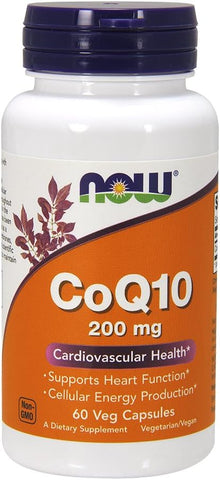 NOW Foods - CoQ10 200mg 60 VegiCaps (Embalagem com 2) – Potencialize sua saúde com CoQ10 de alta potência!