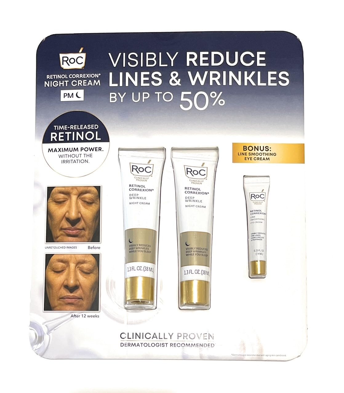 Creme Noturno Retinol Correxion, 42 ml (Pacote com 2) – Cuidados com a Pele - RoC