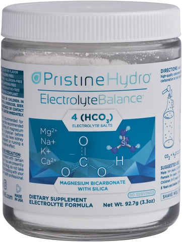 Suplemento de Magnésio Eletrólito por PristineHydro® — Equilíbrio Eletrolítico® com Bicarbonato de Magnésio e Sílica — Reposição de Nutrientes Essenciais para Maximizar o Desempenho Corporal (90 cápsulas)