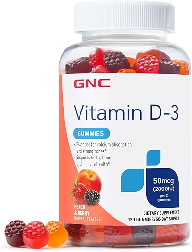 Gummies Vitamina D-3 – Saúde Óssea e Imunidade – 60 gomas - GNC