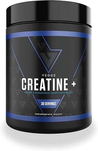 vedge - Vedge Nutrition Creatine em Pó | Creatina Vegana à Base de Plantas | Energia, Desempenho | 100% Natural | 300g