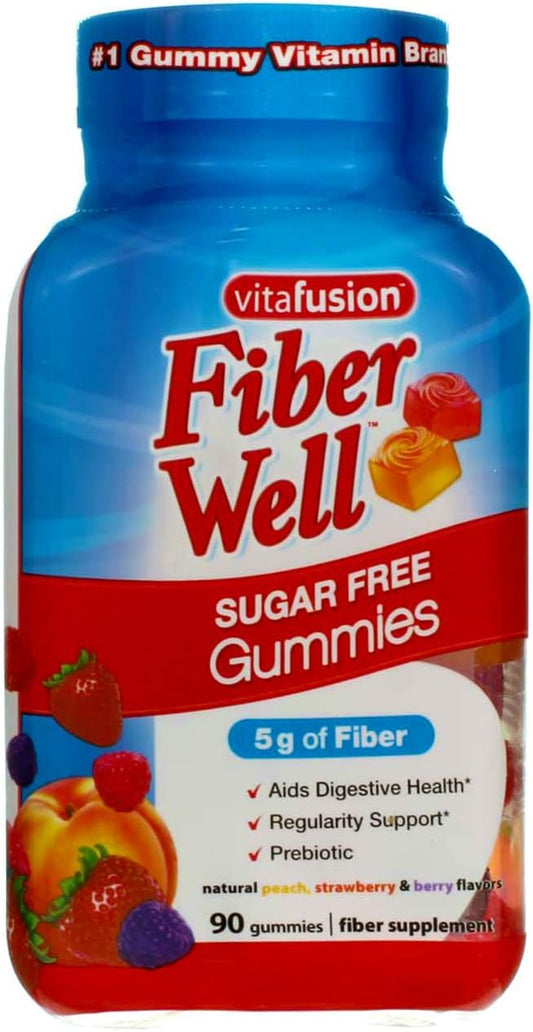 Vitafusion - VitaFusion Gummies Fiber Well – 90 gummies, Pack of 4 – Sabores Variados
