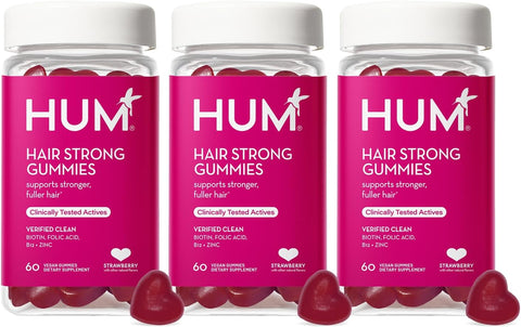 Hair Strong – Gomas Diárias com Biotina para Combater a Queda de Cabelo | 60 g - HUM