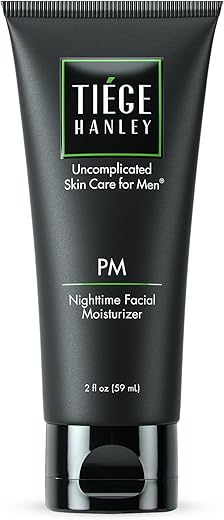 Creme Noturno para o Rosto Masculino, Hidratante Facial Noturno PM – Creme Anti-Idade para Rugas Masculinas com Pele Sensível – Hidratante Noturno para uma Pele Macia – 50g - Tiege Hanley