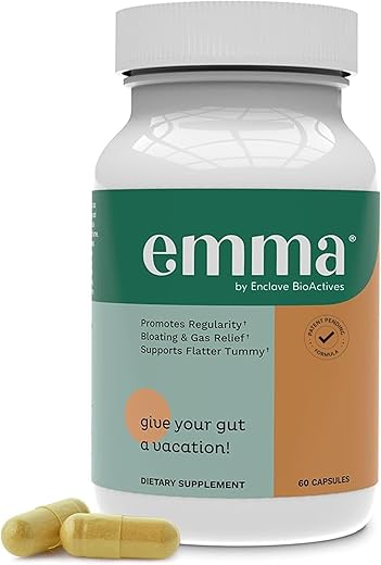 Doctors Endorsed – Suplemento para Saúde Intestinal – 60 Cápsulas – Alívio de Gases e Inchaço, Reparação do Intestino Permeável com Magnésio, Berberina, Vitamina D, Quercetina - Emma