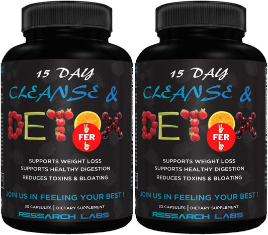 Limpeza Intestinal de 15 Dias Research Labs: Desintoxique seu corpo e melhore sua saúde com este produto de limpeza intestinal eficaz em apenas 15 dias
