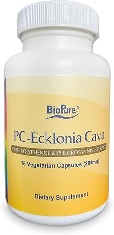 PC-Ecklonia Cava – Extrato Botânico de Algas Marrons Potente Rico em Polifenóis e 71 Minerais Traços que Suportam a Função Neurológica, Circulação e Bem-Estar Geral – 100% Natural e Puro - BioPure
