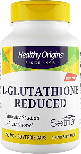 L-Glutathione (Setria) Reduzido, 250 mg – Suporte Imunológico – Colágeno – 250g - Healthy Origins