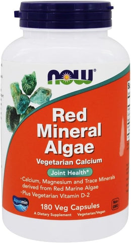Cálcio Vegetariano de Algas Vermelhas – 180 Cápsulas Vegetarianas - NOW Foods