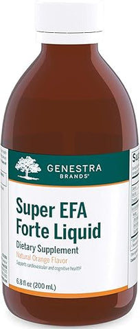 Super EFA Forte Líquido | Fórmula de Óleo de Peixe para Apoiar a Saúde Cognitiva, Cardiovascular e Articular | Sabor Natural de Laranja | 200 ml - Genestra Brands