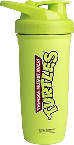 TMNT Reforce Garrafa de Shake de Proteína em Aço Inoxidável 900 ml | 30 oz – Tampa de Rosca à Prova de Vazamentos – Livre de BPA – Unissex – Não Isolada – Verde Claro - Smartshake