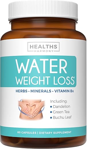 Healths Harmony - Pílulas Naturais Diuréticas (Fornecimento de 2 Meses) Alívio de Inchaço, Retenção de Líquidos, Perda de Peso – Dente-de-leão, Potássio