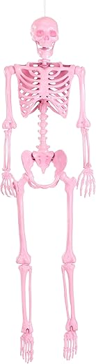 Esqueleto Crazy Bonez Pink Pose-N-Stay – Decoração Divertida para Festas e Eventos