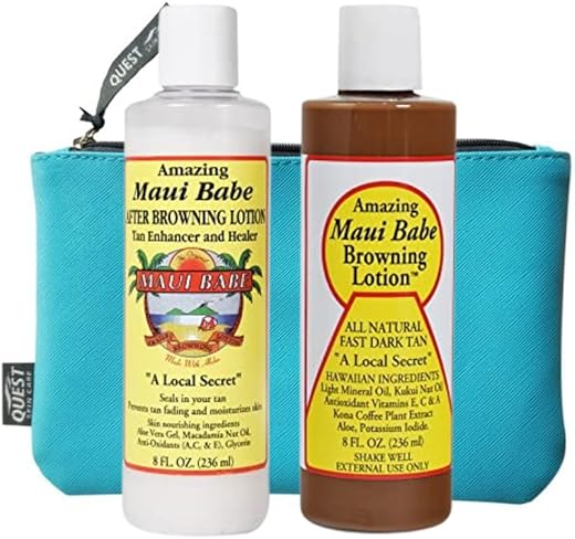 Nautical Crush Trading - Maui Babe – Loção Bronzeadora Antes e Depois 2 Unidades – Loção Bronzeadora para Uso Externo 240ml