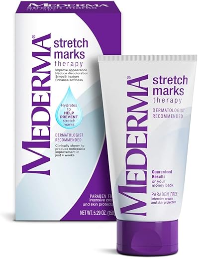 Terapia para Estrias, Hidrata para Prevenir Estrias, Melhora Notável em 4 Semanas, Recomendado por Dermatologistas, Marfim, 150g - Mederma