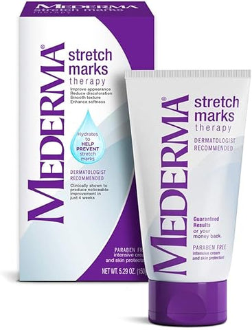 Terapia para Estrias, Hidrata para Prevenir Estrias, Melhora Notável em 4 Semanas, Recomendado por Dermatologistas, Marfim, 150g - Mederma