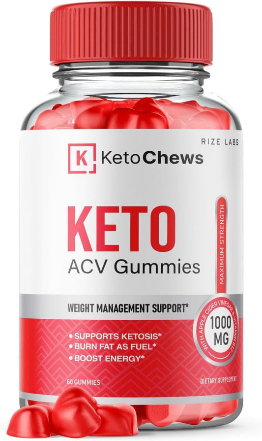 rize labs - KetoChews Gummies – Gomitas Keto ACV para Perda de Peso 525 MG – Fórmula Avançada de Gomas KetoChews ACV Gummy Barriga Dieta AC Gummies Avaliações (60 Gummies)