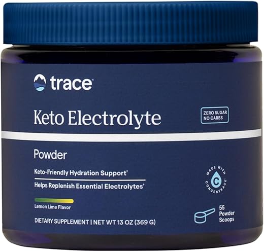 Mistura em Pó para Bebida de Eletrólitos Keto | Sem Açúcar | Promove Energia e Resistência | Sem Glúten, Vegano | Limão e Lima Natural | 55 Porções - Trace Minerals