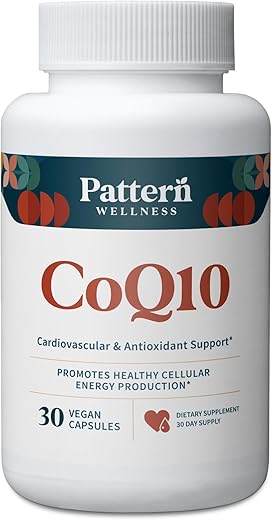 CoQ10-200mg Ubiquinona com Extrato de Pimenta Preta Bioperina – Cardiovascular - Pattern Wellness