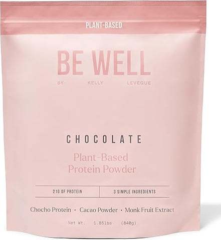 Be Well by Kelly LeVeque - Be Well By Kelly – Chocolate em Pó de Proteína Vegetal, Vegano 21g de Proteína