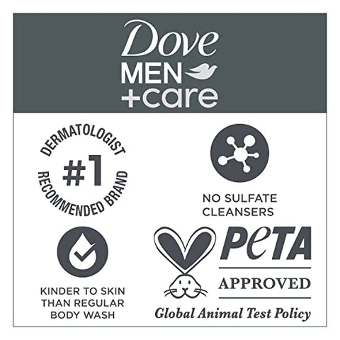 DOVE MEN + CARE - DOVE MEN CARE – Sabonete Líquido Facial e Corporal Advanced Care Dry Repair 3 Unidades para Pele Seca com Manteiga de Karité Suavizante 500ml