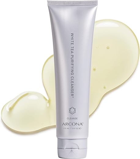 White Tea Purifying Water Based Cleanser – Limpeza Facial Suave para Pele Sensível – Esfoliante Facial, Cranberry, Yucca, Vitamina E, Aloe – Fabricado nos EUA - ARCONA