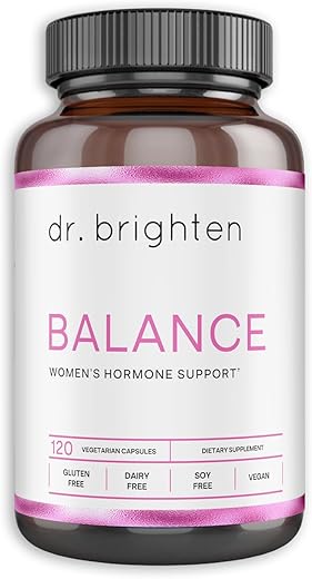Balance – Equilíbrio Hormonal para Mulheres com Vitex e DIM – Combate Acne e Problemas Menstruais | 60 cápsulas | 100% Natural - Dr. Brighten