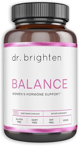Balance – Equilíbrio Hormonal para Mulheres com Vitex e DIM – Combate Acne e Problemas Menstruais | 60 cápsulas | 100% Natural - Dr. Brighten