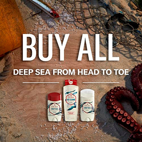 Gel de Banho para Homens Limpeza Profunda com Minerais do Mar Profundo, 30 ml (Pacote com 4) - Old Spice