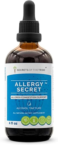 Secrets of the Tribe - Segredos da Tribo – Segredo da Alergia, Suporte para Alergia/ Congestão, Extrato Líquido de Ervas em Gotas (120 ml)