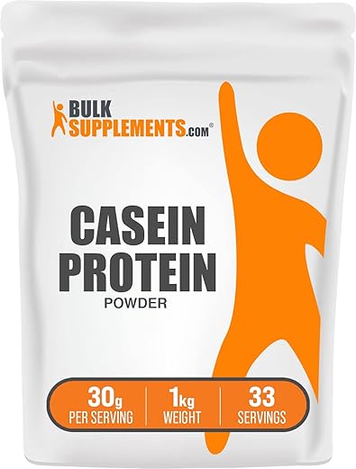 com – Pó de Proteína Caseína Micelar, Proteína Caseína em Pó, Sem Glúten – 100% Natural e de Alta Qualidade - BulkSupplements