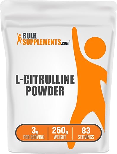com L-Citrulline em Pó – 3000mg de L-Citrulline, Sem Sabor – Pó de Citrulina de Alta Qualidade - BulkSupplements