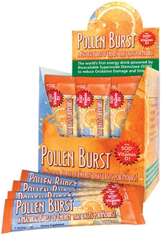 ProJoba Pollen Burst™ – Energético Natural Limpo c/ Chá Verde, Extrato de Pólen, GliSODin® – Aumente o Foco, Estimule o Cérebro, Resistência, Clareza Mental (30 Sticks) - Youngevity
