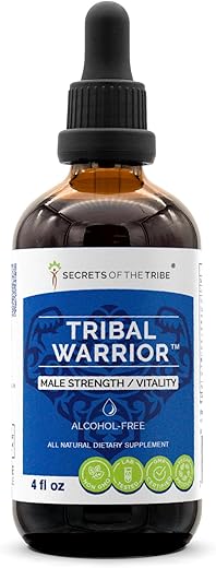 Secrets of the Tribe - Segredos da Tribo – Guerreiro Tribal, Extrato Líquido Sem Álcool, Força/Vitalidade Masculina (118 ml)