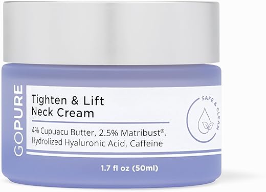 Creme Firmador para Pescoço – Creme Anti-Envelhecimento para Firmar e Reduzir Rugas, Uniformizando o Tom da Pele e Levantando o Pescoço – Com Complexo Firmador Pro-Ativo, 50g - goPure