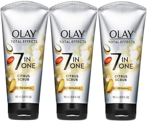 Total Effects Limpeza Facial e Esfoliante de Citrus, 150 ml (Pacote com 3 unidades) - Olay