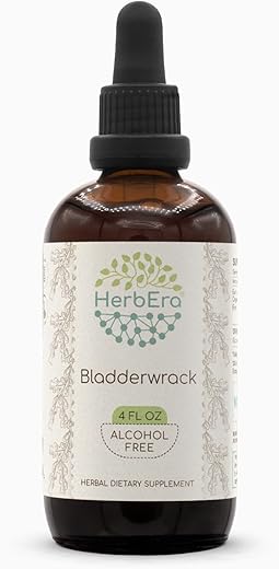 HerbEra - Bladderwrack B120 Extrato Herbal Sem Álcool, Tintura Concentrada em Gotas Líquidas Naturais de Bladderwrack (Fucus Vesiculosus) Planta Seca (120 ml)
